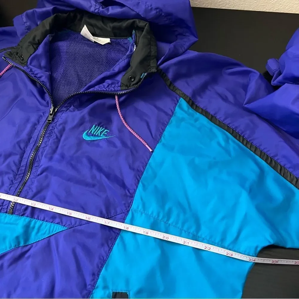 Vintage Nike Windbreaker Purple Blue Medium Gray Tag‎